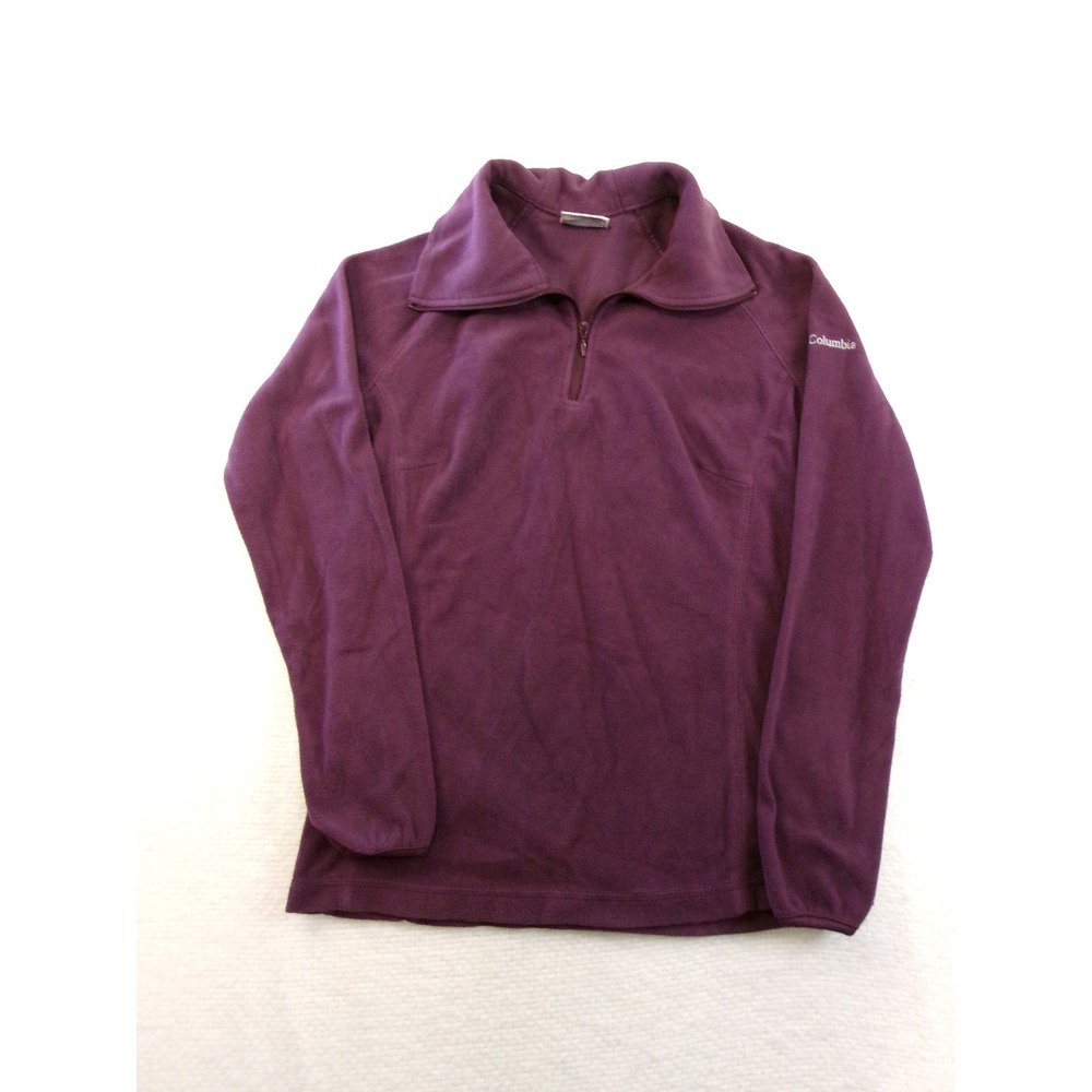 Columbia Womens XL6624 Plum Purple Quarter Zip Microfleece Pullover‎ Small